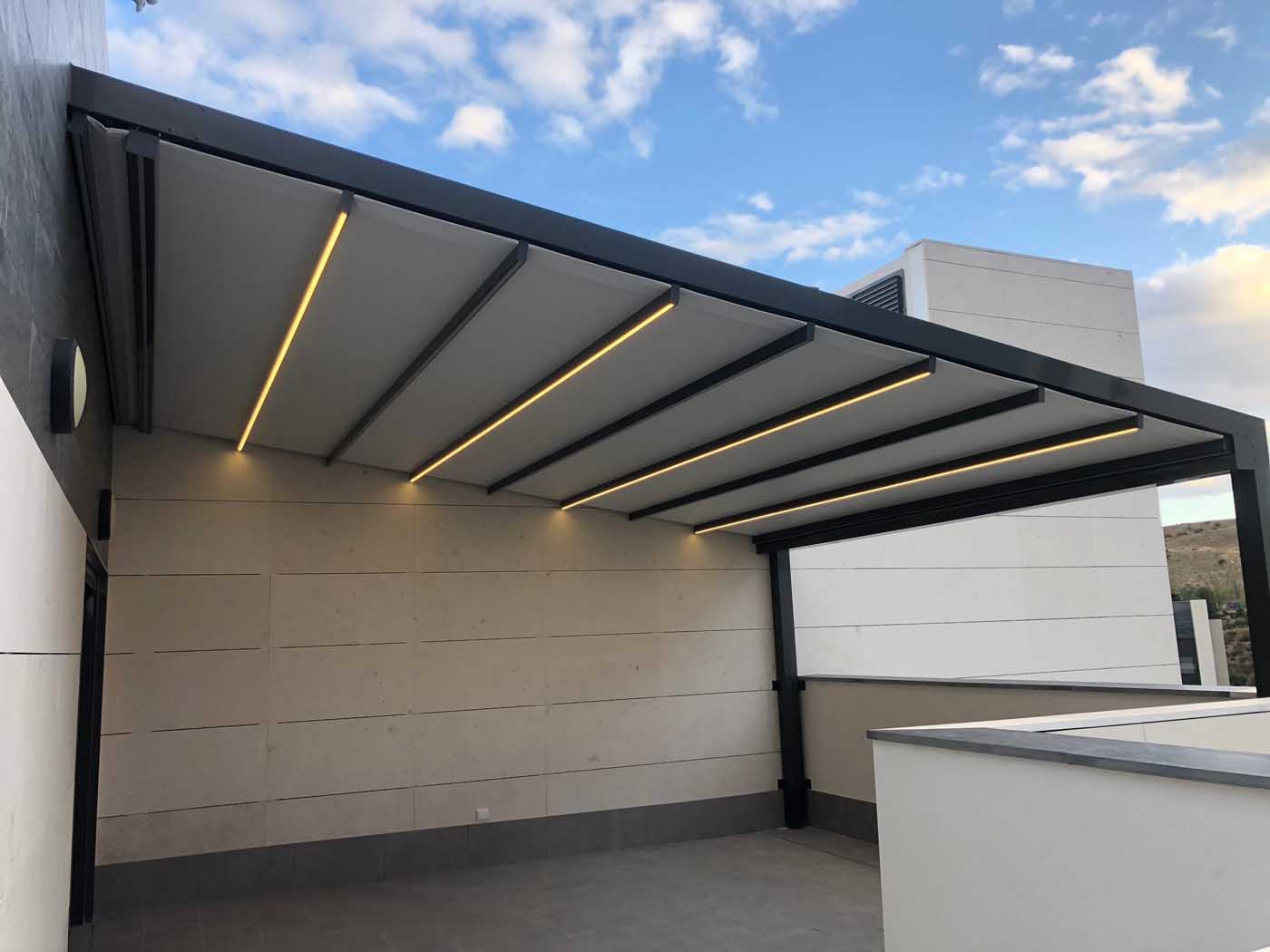 adecuado Retorcido Poder Tejidos Tensados Retractiles Madrid Toledo | Pérgola retractil | Toldos  Alberche